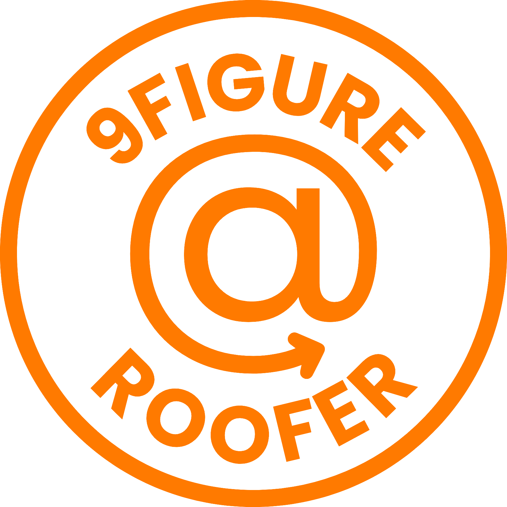 Torch orange 9 Figure Roofer logo